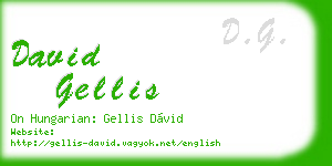 david gellis business card